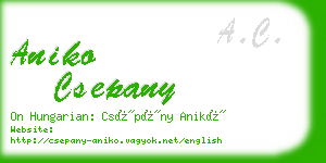 aniko csepany business card